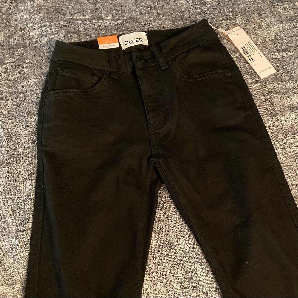 NWT DUER Black Performance Denim Skinny Jeans